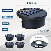 זול אורות נתיבים ופנסים-אורות צעד סולארי led סולארי אורות סיפון לגדר עמיד למים אורות צד בריכת שחייה למדרגות בריכה גדר חצר פטיו ומסלול 10 יחידות 5 יחידות 3 יחידות 1 יחידות