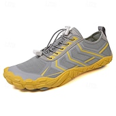 abordables Zapatillas Informales-Hombre Zapatillas de deporte zapatos descalzos Antideslizantes Barranquismo Casual Cuero PU Malla Transpirable Cómodo Antideslizante Cordones Negro / Rojo Negro Azul Real Verano Primavera