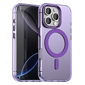 billige iPhone-etuier-Magnetisk adsorpsjonsdeksel AirTag iPhone 16/15/14/13/12 Pro Max Plus PC Metall sjokkbeskyttende bakdeksel med trådløs lading og kamerabeskyttelse