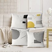 preiswerte Dekorative Wurfkissen-Geometrischer Dekorations-Wurfkissenbezug 4PC Weicher quadratischer Couchkissenschutz für Schlafzimmer Wohnzimmer Sofa Stuhl
