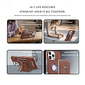 baratos Capas para iPhone-telefone Capinha Para Apple AirTag iPhone 16 Pro Max Plus iPhone 15 14 Pro Max Plus iPhone 13 12 Pro Max Capa traseira Caso de Adsorção Magnética Com Suporte Magnética Suporte para carregamento sem