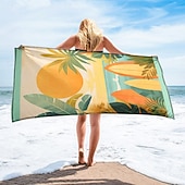 economico set di asciugamani da spiaggia-telo mare stampato, telo mare leggero e anti-sabbia ad asciugatura rapida, ideale per viaggi, piscina e uso all'aperto