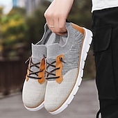 cheap Men&#039;s Sneakers-Men&#039;s Knit Athletic Sneakers – Lightweight Breathable Running and Walking Shoes for Gym, Work and Travel