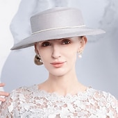 abordables Sombreros de Fiesta-Sombreros Fibra Bombín / Sombrero Cloché Sombrero de copa Sombrero para el sol Boda Fiesta de Té Elegante Boda Con Detalles con Perlas Celada Sombreros