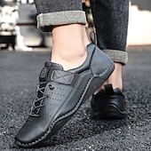 preiswerte Sneaker für Herren-Braune Casual-Sneaker für Herren – vielseitige Schlupfschuhe aus weichem Leder für Komfort im Alltag