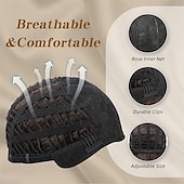abordables Perruques Synthétiques Sans Bonnet-Perruque noire avec frange, perruques courtes ondulées pour femmes, perruque bob bouclée marron foncé, longueur épaule, perruques en fibres synthétiques pour une utilisation quotidienne en soirée