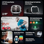 abordables Montres connectées-696 C30PRO Montre intelligente 2.19 pouce Smartwatch Montre Connectée Bluetooth Podomètre Rappel d&#039;appel Moniteur de Sommeil Compatible avec Android iOS Hommes Appels Mains Libres Rappel de Message