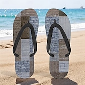 cheap Vacation Sandals-Men’s Blue Leaf Printed Flip Flops – Tropical &amp; Stylish Style for Beach Vacations, Island Hopping &amp; Beachside Dinners