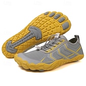 abordables Zapatillas Informales-Hombre Zapatillas de deporte zapatos descalzos Antideslizantes Barranquismo Casual Cuero PU Malla Transpirable Cómodo Antideslizante Cordones Negro / Rojo Negro Azul Real Verano Primavera