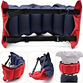 cheap Outdoor Activity-1pc Inflatable Swim Belt for Adults - Adjustable Buoyancy Waist Floatation Aid with Buckle &amp; Rope, Red/Blue PVC Pool Training Device for Swimming Beginners &amp; Experts, Portable for Pool, Lake, Ocean