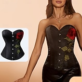 economico corsetto-Rococò Completo Mascherata Corsetto Overbust Cosplay Controllo della Pancia Push-Up Jacquard Jacquard Per donna Reale Mascherata Feste Carnevale di Venezia Adulti Corsetto