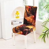 tanie Pokrowiec na krzesło do jadalni-4/6 szt. elastycznych pokrowców na krzesła do jadalni, antypoślizgowych i modnych pokrowców na krzesła do jadalni, prostych geometrycznych nadruków, ochronnych pokrowców na krzesła do wystroju wnętrz,