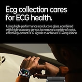 abordables Relojes inteligentes-696 TK66 Reloj inteligente 2.06 pulgada Smartwatch Reloj elegante Bluetooth ECG + PPG Podómetro Recordatorio de Llamadas Compatible con Android iOS Hombre Llamadas con Manos Libres Recordatorio de