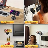 abordables Supports de voiture-Support de téléphone magnétique sous vide pour voiture, support extensible rotatif à 360 degrés avec forte aspiration pour tableau de bord et pare-brise