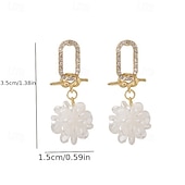 cheap Accessories and More-Women's Drop Earrings Classic Joy S925 Sterling Silver Earrings Jewelry Gold For Wedding Valentine's Day Prom Festival