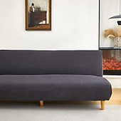 billiga Futon soffa-jacquardtyg armlöst bäddsoffa överdrag slipcovers stretchskydd elastiskt bänkskydd