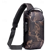 economico Borselli da uomo-Per uomo Borsa a tracolla Borsa da petto Tessuto Oxford Quotidiano Grande Capacità Durevole Tinta unica Nero Verde militare Blu