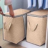 halpa Vaatteiden säilytys-2 pakkauksen sängyn alla säilytettävät raskaat säilytyspussit, joissa vetoketju, vedenpitävä liikkuvuus  &amp; matkavaraston järjestäjät taitettavat vahvistetut kahvat vaatteille, vuodevaatteille,