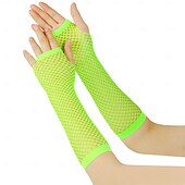 preiswerte Ärmel &amp; Schal-Dickes Netz Fischernetz elastische Handschuhe sexy lange Handschuhe Punk Halbfinger Nachtclub Party Etikette Handschuhe