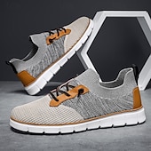 cheap Men&#039;s Sneakers-Men&#039;s Knit Athletic Sneakers – Lightweight Breathable Running and Walking Shoes for Gym, Work and Travel