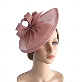economico Fascinatori-Copricapo fedora di lino matrimonio festa serale tea party corsa dei cavalli cocktail vintage carino con copricapo floreale