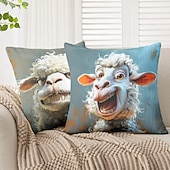 billige dyrestil-Morsom dyre sau dekorative kastputer deksel 1PC myk firkantet sofa putevar putevar til soverom stue sofa stol