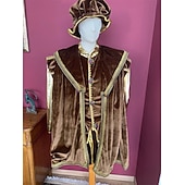 cheap Outfits-Medieval Renaissance Outfits Prince Celtic Knight Fancy Dress Men&#039;s Royal Halloween Carnival Masquerade Performance LARP Ren Faire Adults&#039; Costume