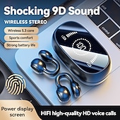 cheap Open-Fit Earphones-Open Ear Earbuds Wireless Bluetooth Earless Bone Conducting Headphones Wireless Bluetooth Headset Noise Cancelling Bone Earphones Waterproof Air Bone Conduction Headphone Not in Ear Open Ear Buds