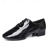 levne Pánské taneční boty-Pánské Společenské boty Bullock Shoes Lakovaná kůže Prodyšné Pohodlné Protiskluzové Šněrování Černá Podzim Zima