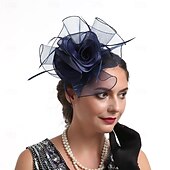 levne Fascinátory a klobouky-Čelenka Organza 30. léta Svatební Večerní oslava Čajový dýchánek Dostih koktejl Elegantní Vinobraní Roztomilý S Květiny Přílba Pokrývky Hlavy