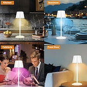 economico Luci decorative-1 lampada da scrivania in metallo RGB interamente in alluminio, con ricarica USB, per camera da letto, testiera del letto, atmosfera interna/esterna, luce touch dimmerabile, dimmerazione infinita