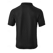 cheap Men&#039;s Classic Polo-Men&#039;s Golf Shirt Golf Polos Shirts Work Casual Lapel Short Sleeve Basic Modern Plain Jacquard Summer Regular Fit Black White Blue Khaki Golf Shirt