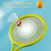 cheap Beach &amp; Outdoor Toys-Badminton Racket Indoor And Outdoor Leisure Sports Tennis Racket Set Interactive Game Activity Toy Educational Toy Round Ball Color Red Or Yellow Random As Birthday Halloween Christmas Gift