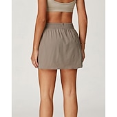 cheap Women's Skirts &amp; Skorts-Women's Solid Colored Casual Skirt Tennis Skirts Tennis Skirts with Shorts Pleated UPF50+ Quick Dry Tennis Golf Pickleball Bottoms Black Ivory Light Green Tennis Clothing