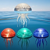 baratos Luzes Subaquáticas-1 pc ao ar livre luzes de água-viva solar jardim luzes flutuador de água luz diy montagem piscina luz fonte piscina luz colorido festa ao ar livre atmosfera luz