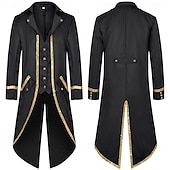 abordables Vêtements d&amp;#39;extérieur-Rétro Vintage Rococo Médiéval Manteau Smoking Queue-de-pie Homme Royal Halloween Carnaval Soirée LARP Foire de la Renaissance Adulte Manteau Toutes saisons