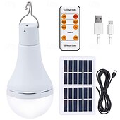 abordables Lampes et lanternes de camping-1 lampe de camping solaire d&#039;extérieur, chargement USB, double usage, éclairage d&#039;urgence, télécommande, lampe de travail
