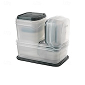 cheap Kitchen Storage-17PCS Food Container Fridge Bins, Leakproof Food Grade Plastic Various Sizes with Lid for Leftover Meals