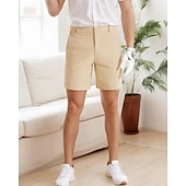 economico pantaloncini da lavoro-Per uomo Shorts eleganti Shorts da Lavoro Pantaloncini da golf Tasca Semplice Comodità Traspirante Lunghezza al ginocchio All'aperto Affari Sport Casual Blu Cachi