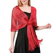abordables enveloppes d&#039;invité de mariage-Châle élégant de protection solaire sans manches en polyester pour femmes avec couleur unie pour le mariage en été