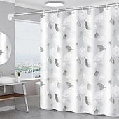 abordables Cortinas de ducha-Cortina de Ducha Forro PEVA Impermeable 12 Ganchos Decoración de Baño Estilo Nórdico Impresión de Triángulo/Cuadro de Playa y Océano