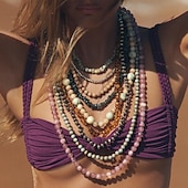 cheap Necklaces &amp; pendants-1PC Necklace For Women&#039;s Street Daily Imitation Pearl Beads