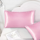 cheap Sheets &amp; Pillowcase-Satin Envelope Zipperless Pillowcase Simulated Silk Cold Feeling Pillowcase Pillow Cover