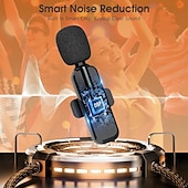 baratos acessórios de perfuração-Microfone de lapela sem fio para iPhone e Android, mini microfone USB-C com redução de ruído, perfeito para gravação, vlog, YouTube, TikTok, podcasts e vídeos de entrevistas