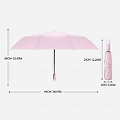 abordables Fournitures pour la maison-Parapluie de protection UV, parapluie automatique à trois volets avec boucle, parapluie de voyage coupe-vent pour l&#039;été, parapluie compact à ouverture et rétractation automatique pour les affaires et