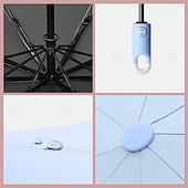 abordables Fournitures pour la maison-Parapluie de protection UV, parapluie automatique à trois volets avec boucle, parapluie de voyage coupe-vent pour l&#039;été, parapluie compact à ouverture et rétractation automatique pour les affaires et