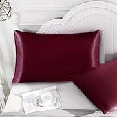 cheap Sheets &amp; Pillowcase-Satin Envelope Zipperless Pillowcase Simulated Silk Cold Feeling Pillowcase Pillow Cover