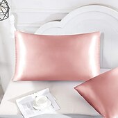 cheap Sheets &amp; Pillowcase-Satin Envelope Zipperless Pillowcase Simulated Silk Cold Feeling Pillowcase Pillow Cover
