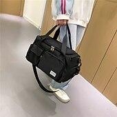 baratos armazenamento de bagagem e viagem-Bolsa de viagem de fim de semana, bolsa esportiva com compartimento para sapatos, bolsa de ginástica com compartimento para roupas molhadas e secas para mulheres e homens, bolsa de ombro de grande