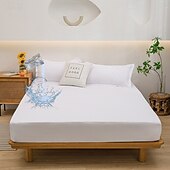 abordables Sábanas y funda de almohada-Funda protectora para cama Queen Full King cubierta impermeable protector de colchón sábana ajustada impermeable protector de cama funda de colchón 360° de paquete completo bolsillo profundo sábana